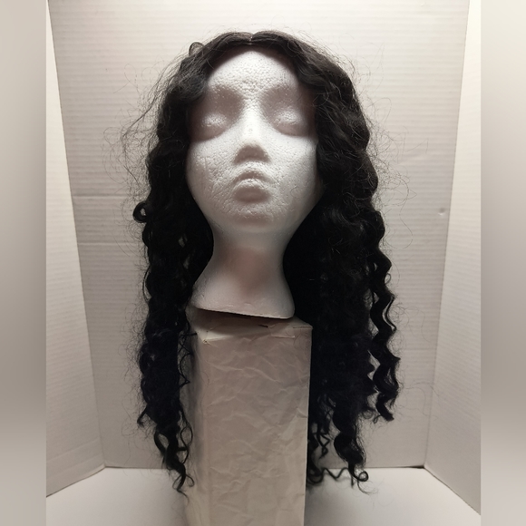 Women\'s Wave Curl Wig Synthetic Black main image 4